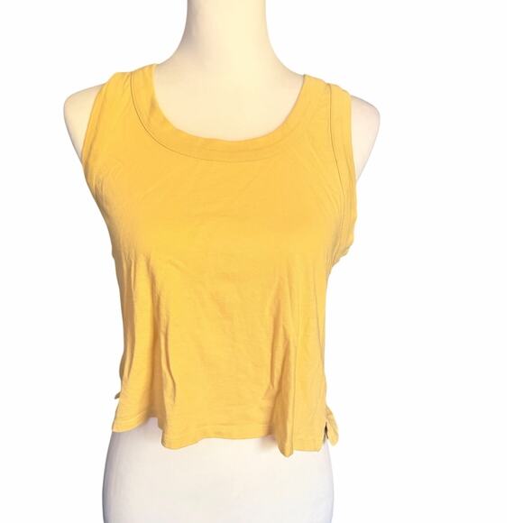 Madewell Tops - Madewell Softfade Cotton Crop Tank Yellow Small